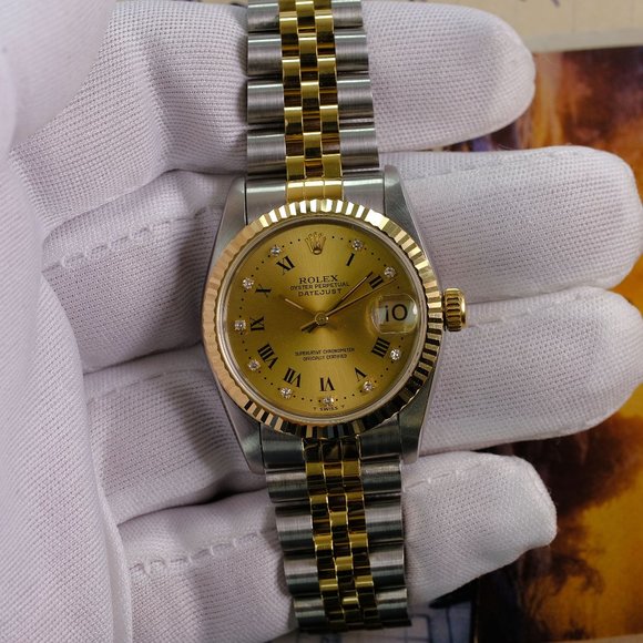 Authentic Rolex 31mm Datejust 68273 18k Yellow Gold /Stainless Steel Jubilee - Picture 5 of 9
